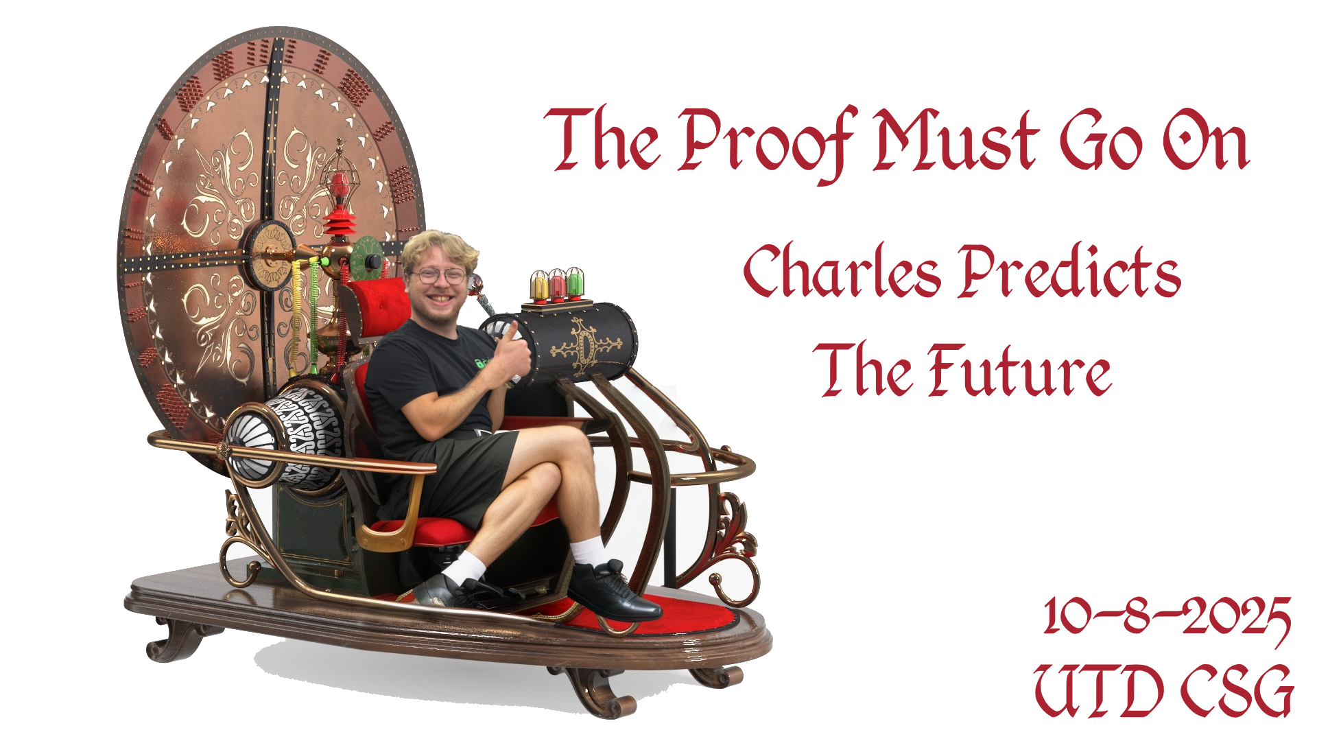 Poster for my The Proof Must Go On talk